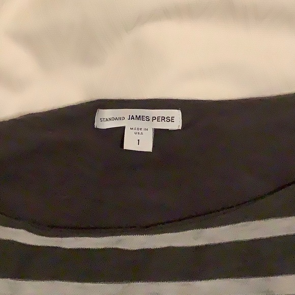 James Perse Gray Cotton Striped Dress Size 1 - Picture 3 of 4